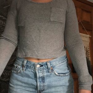 Long sleeve crop sweater